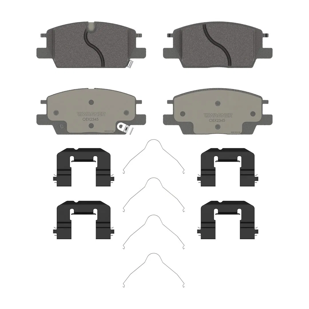 OEX2345 – WAGNER BRAKE Brake Pad, FMSI Number D2345-9592 Ceramic Set Of 4 With Mounting Hardware